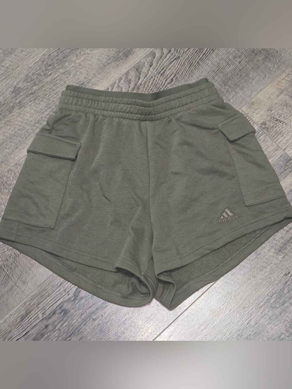 adidas Women’s Olive Cargo Athletic Shorts